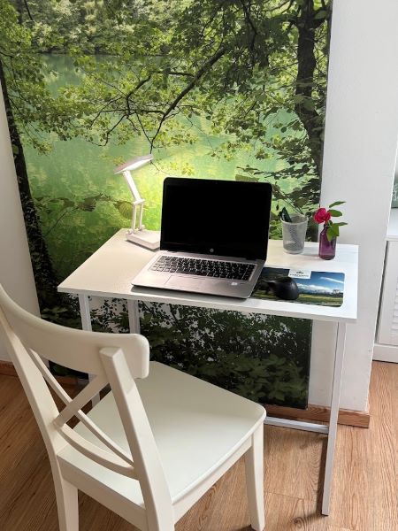 Fewo Panorama, Farchant, Schreibtisch, Arbeitsplatz, Workation
